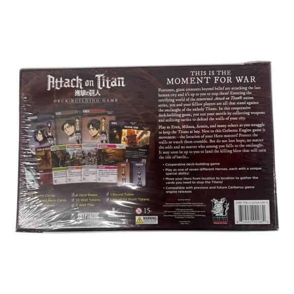 NEW SEALED Cryptozoic Cardgame Attack on Titan Deck-Building Game Box VG/NM - Picture 2 of 6